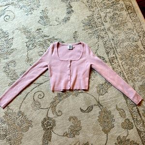 princess polly long sleeve ribbed cropped shirt